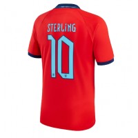 Moški Nogometni dresi Anglija Raheem Sterling #10 Gostujoči SP 2022 Kratek Rokav